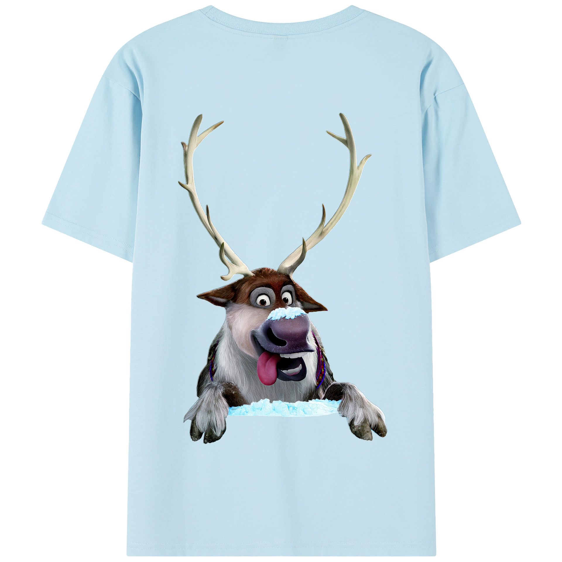 アナと雪の女王 アンナ エルサ Frozen Anna Elsa 綿100％半袖Tシャツ（背面プリント）